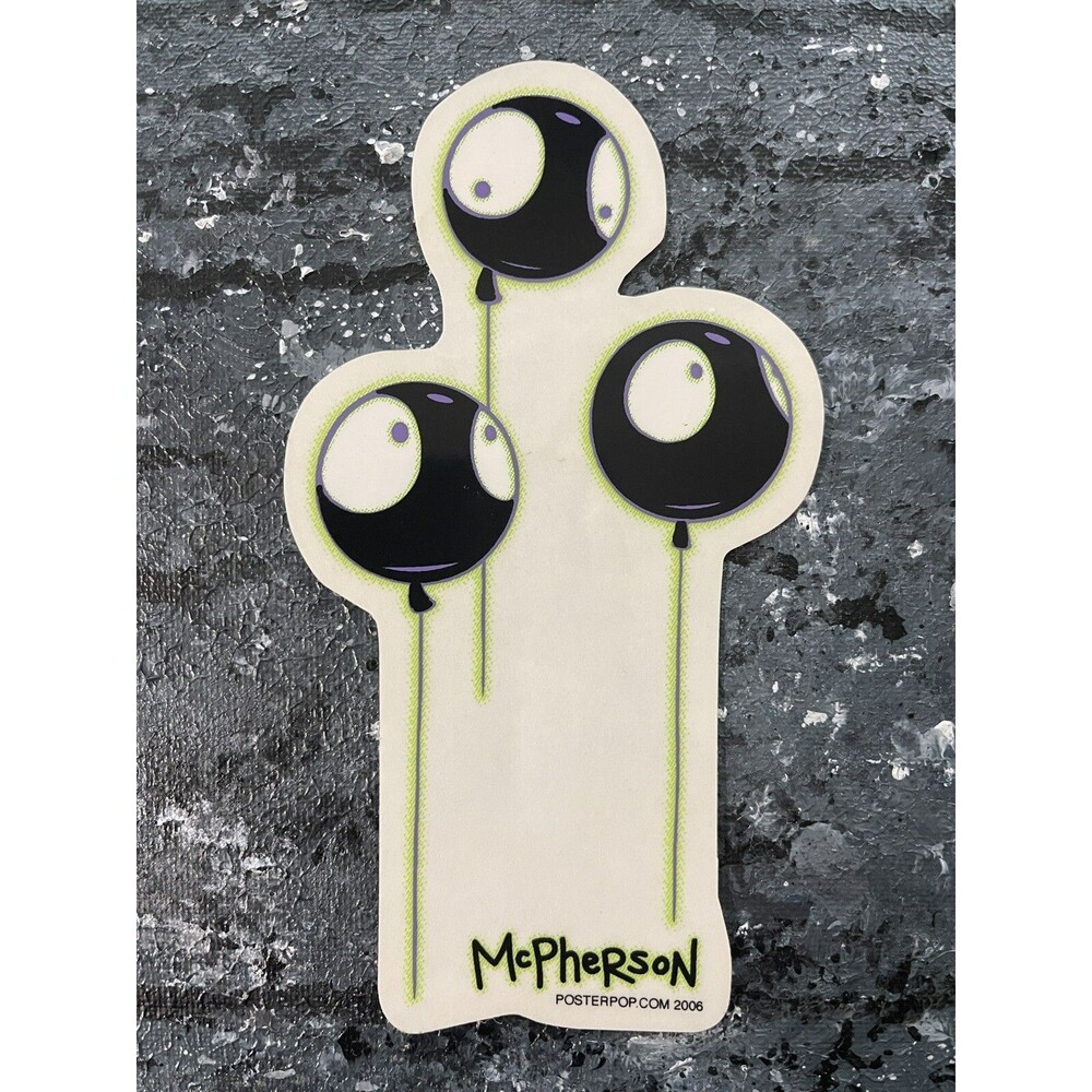 Tara McPherson Wiggle Friends Cute Balloons Lowbrow Art Sticker Decal 2006